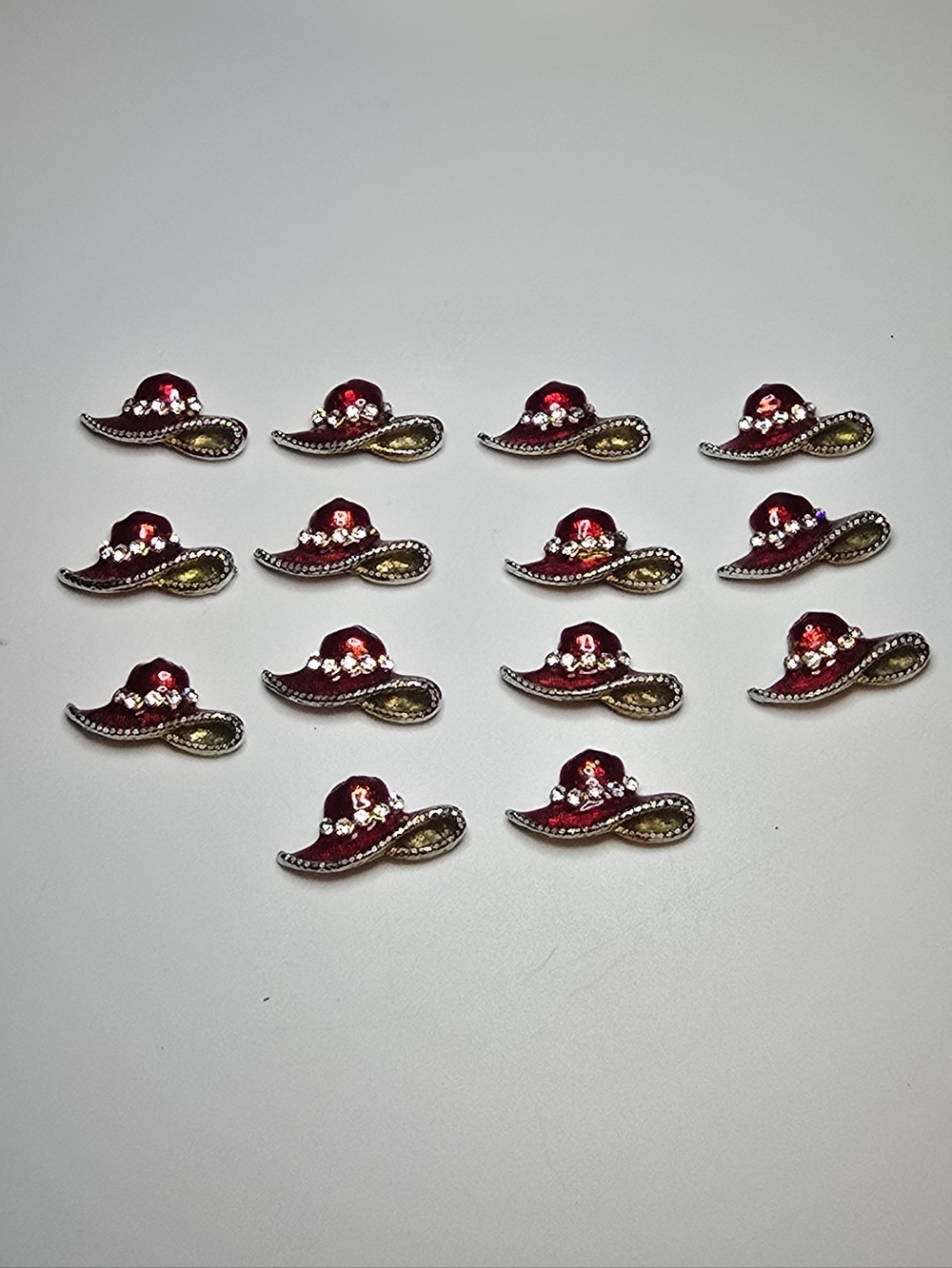 Red Decorative Hat Embellishments - Pack of 14